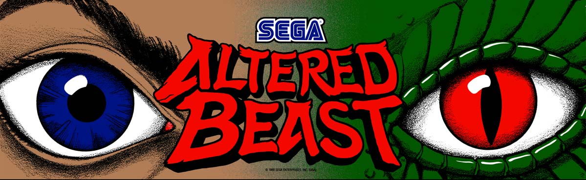 Altered Beast arcade cabinet marquee artwork at Starrcade Kennesaw